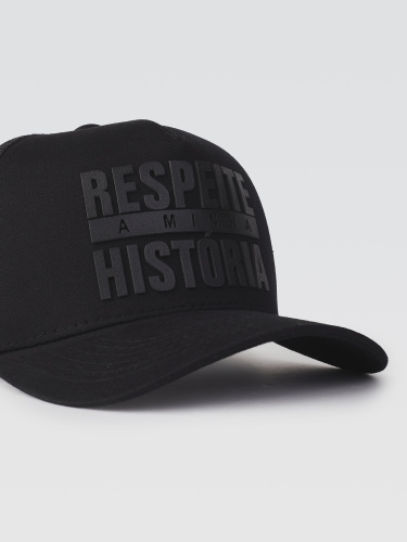 Boné itals Respeite Minha História Black
