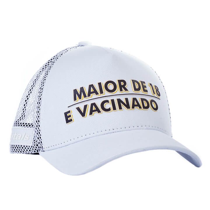 Boné itals Vacinado Branco – Tinta Mágica