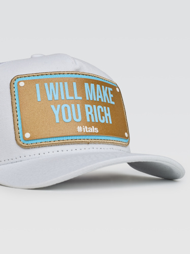 Boné itals Make you Rich Branco