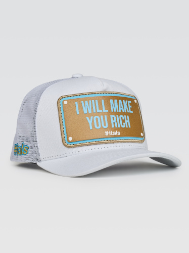 Boné itals Make you Rich Branco