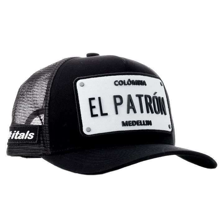 Boné itals El Patrón Preto Patch Branco