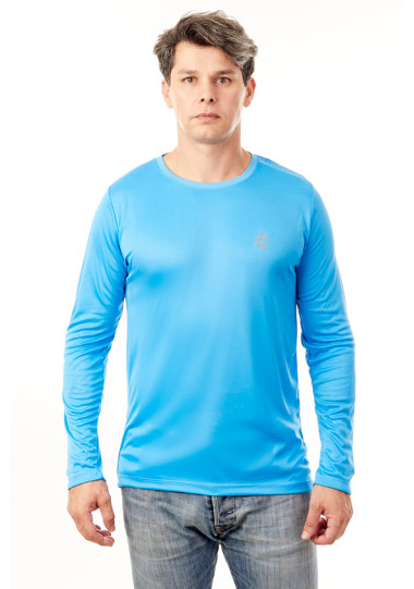 Camiseta itals DryFit Longa Azul