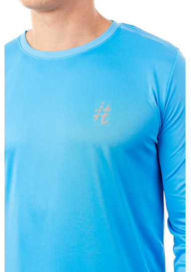 Camiseta itals DryFit Longa Azul