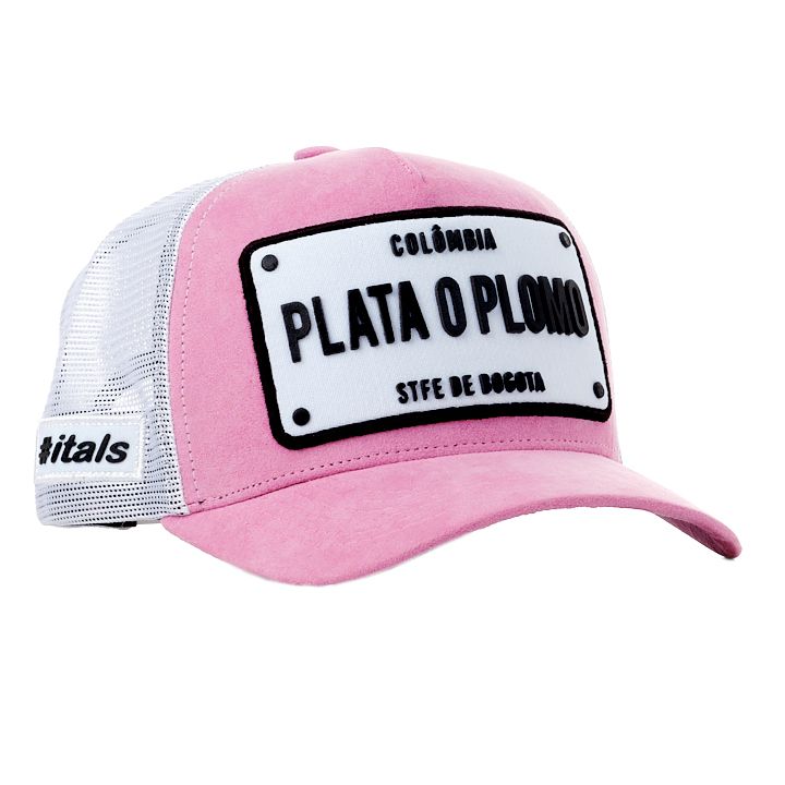 Boné itals Plata o Plomo Rosa