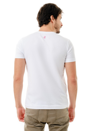 Camiseta Branca Life is Now Pink