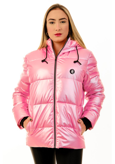 Jaqueta itals Bomber Puff Feminina Pink