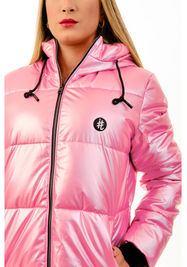 Jaqueta itals Bomber Puff Feminina Pink