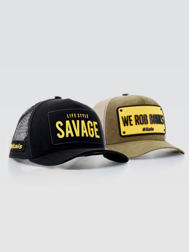 Kit Bonés 2x1 - Savage + We Rob Banks Musgo