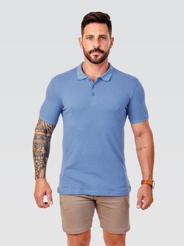 Camisa Polo itals Azul Stylo