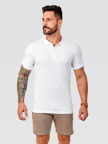 Camisa Polo itals White 