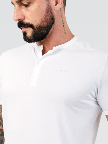 Camiseta Henley White 