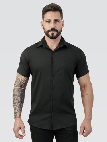 Camisa Social Curta Black 