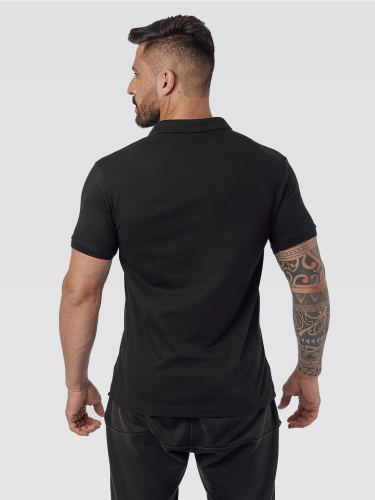 Camisa Itals Polo Preto Brasão Branco