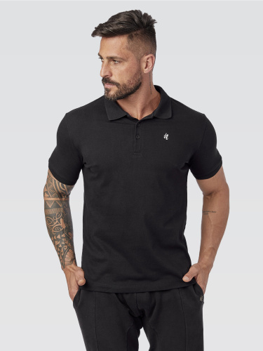 Camisa Itals Polo Preto Brasão Branco