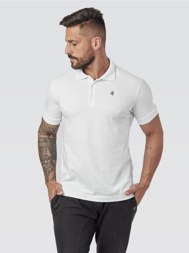 Camisa Polo Itals Branco Brasão Black
