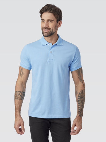 Camisa Polo Peruana Azul Bebê