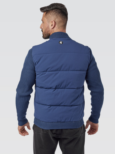 Jaqueta Mix Tricot Marinho