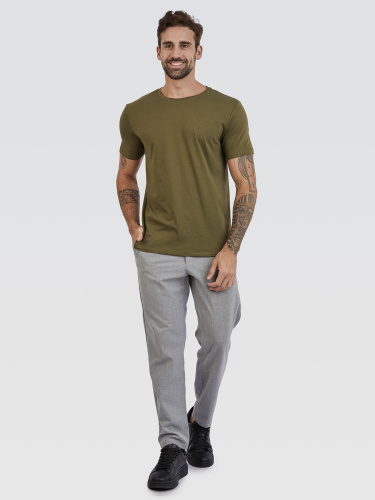 Camiseta Básica Verde Musgo Brasão  