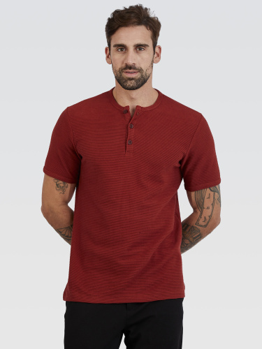 Camiseta Henley Horizonte Terracota