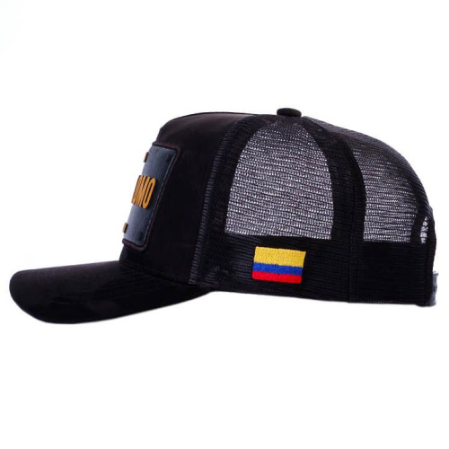 Boné Plata o Plomo Preto e Dourado