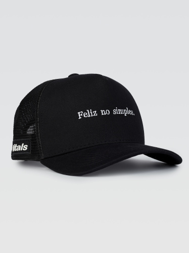 Boné Feliz no Simples Preto