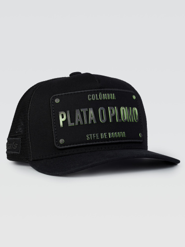 Boné Plata O Plomo Preto Tinta Mágica Verde