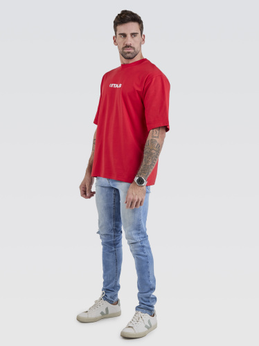Camiseta Pima Oversized Good Stories Red