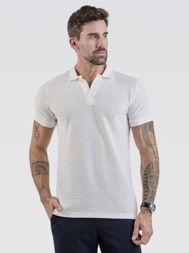 Polo V New Textura Off-White