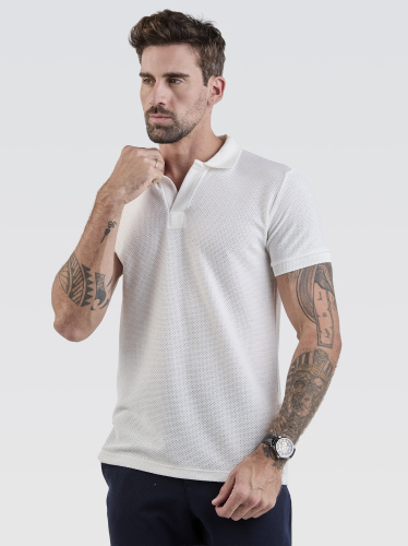 Polo V New Textura Off-White